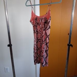 Snake printed mini dress